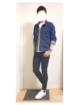 「nano・universe」｜「アイテム（デニムジャケット）」を使った、hiro_wearさん（メンズ・178cm）の春コーディネート