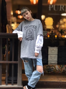 「PROVIDERのアイテム」を使った、Hedvaさん（レディース・158cm）の秋コーディネート