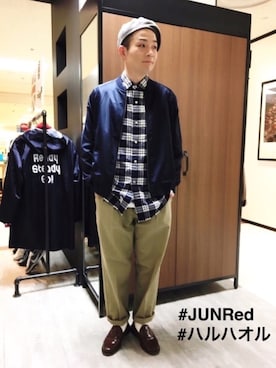 「JUNRED（ジュンレッド）のアイテム（その他アウター）」を使った、fuzeeさん（メンズ・175cm）の春コーディネート