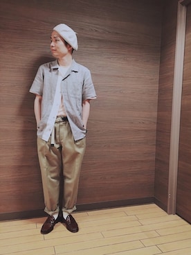 「YUKETEN（ユケテン）のアイテム」を使った、fuzeeさん（メンズ・175cm）の夏コーディネート