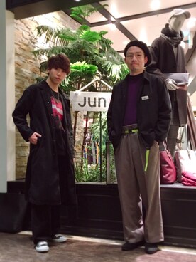 「JUNRED（ジュンレッド）のアイテム（その他アウター）」を使った、fuzeeさん（メンズ・175cm）の冬コーディネート