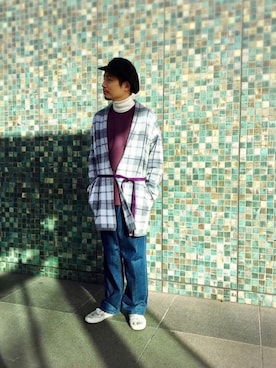 「アイテム（キャスケット）」を使った、fuzeeさん（メンズ・175cm）の冬コーディネート