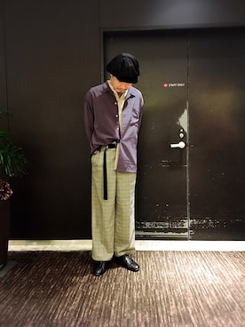 「JUNRED（ジュンレッド）のアイテム（その他シューズ）」を使った、fuzeeさん（メンズ・175cm）の冬コーディネート