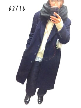 「仕事コーデ」｜「アイテム（その他アウター）」を使った、蒼さん（レディース・154cm）の冬コーディネート