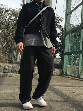 「SASQUATCHfabrix.（サスクワァッチファブリックス）のアイテム」を使った、トヨヤママサシさん（メンズ・172cm）の冬コーディネート