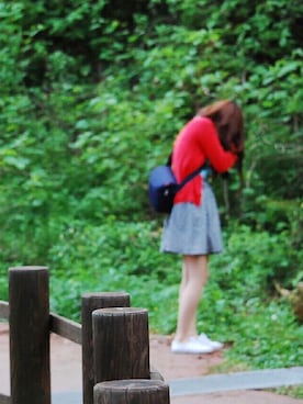 「カメラ女子」｜「アイテム（スカート）」を使った、きょんさん（レディース・162cm）の夏コーディネート