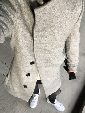 「ZARA MAN」｜「アイテム（ダウンジャケット/コート）」を使った、ShiNさん（メンズ・168cm）の冬コーディネート