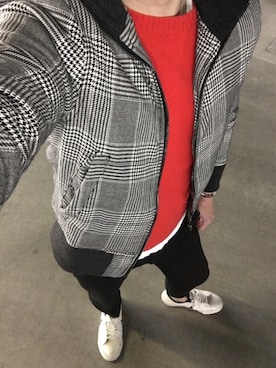 「ZARA MAN」｜「アイテム（ダウンジャケット/コート）」を使った、ShiNさん（メンズ・168cm）の春コーディネート