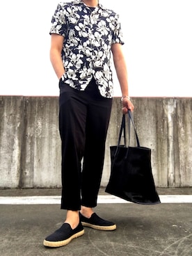 「ZARA MAN」｜「アイテム（スリッポン）」を使った、ShiNさん（メンズ・168cm）の夏コーディネート