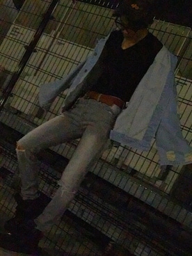 「※ALPHA（アルファ）のアイテム（キャップ）」を使った、いっくんさん（メンズ・174cm）の秋コーディネート