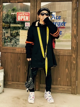 「vetements」｜「アイテム（ハンチング/ベレー帽）」を使った、Yotsuさん（メンズ・166cm）の秋コーディネート
