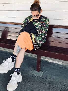 「Cody Sanderson」｜「アイテム（スウェット）」を使った、Yotsuさん（メンズ・166cm）の春コーディネート