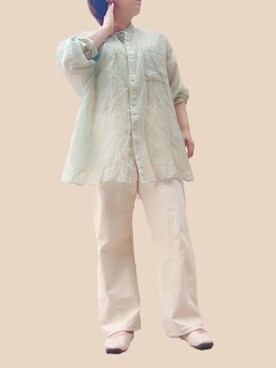 「おちびさん」｜「アイテム（スリッポン）」を使った、はらさん（レディース・146cm）の春コーディネート