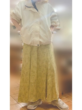 「GUコーデ」｜「アイテム（マウンテンパーカー）」を使った、はらさん（レディース・146cm）の夏コーディネート
