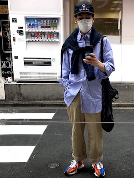 「C.E（シーイー）のアイテム（帽子）」を使った、DAさん（メンズ・170cm）の春コーディネート