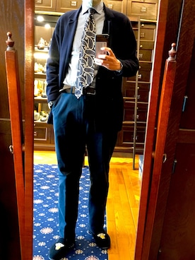 「スリッパ」｜「アイテム（スリッポン）」を使った、DAさん（メンズ・170cm）の春コーディネート