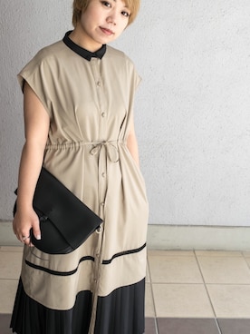 「プリーツ」｜ガ〜さん（レディース・155cm）の春コーディネート