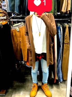 「PROGRES（プログレ）のアイテム（パンツ）」を使った、ひさんさん（メンズ・166cm）の秋コーディネート