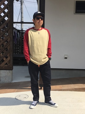 「花見」｜「アイテム（アクセサリー）」を使った、だっちんさん（メンズ・173cm）の春コーディネート