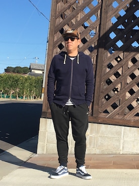 「Herschel Supply（ハーシェルサプライ）のアイテム（帽子）」を使った、だっちんさん（メンズ・173cm）の冬コーディネート