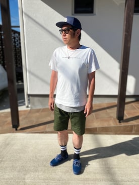 「Right-on（ライトオン）のアイテム（タンクトップ）」を使った、だっちんさん（メンズ・173cm）の夏コーディネート