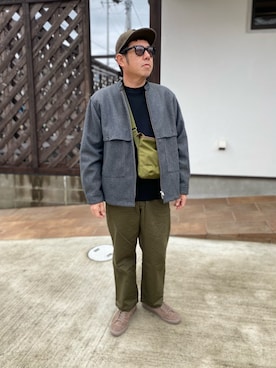 「MANUAL ALPHABET（マニュアル アルファベット）のアイテム（ジャケット/アウター）」を使った、だっちんさん（メンズ・173cm）の冬コーディネート