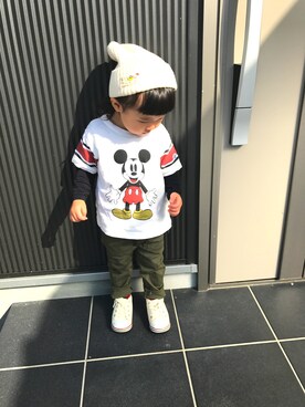「AVAN LILY（アヴァンリリィ）のアイテム」を使った、miiiiko☺︎❤️さん（キッズ・80cm）の秋コーディネート
