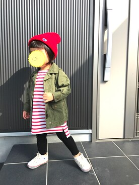 「2歳3ヶ月」｜「アイテム（ワンピース）」を使った、miiiiko☺︎❤️さん（キッズ・80cm）の秋コーディネート