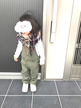 「公園コーデ」｜「アイテム（MA-1）」を使った、miiiiko☺︎❤️さん（キッズ・80cm）の秋コーディネート
