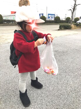 「2歳3ヶ月」｜「アイテム（キャップ）」を使った、miiiiko☺︎❤️さん（キッズ・80cm）の冬コーディネート
