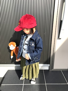 「2歳5ヶ月」｜「アイテム（ジャケット/アウター）」を使った、miiiiko☺︎❤️さん（キッズ・80cm）の冬コーディネート
