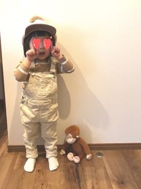 「2歳5ヶ月」｜「アイテム（その他アウター）」を使った、miiiiko☺︎❤️さん（キッズ・80cm）の冬コーディネート