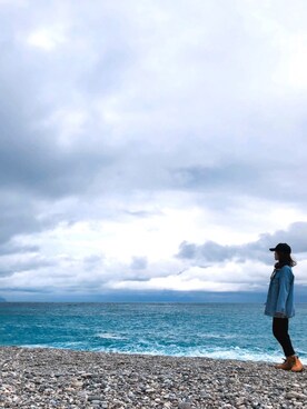 「CACO（カコ）のアイテム（ジャケット/アウター）」を使った、cianさん（レディース・163cm）の春コーディネート