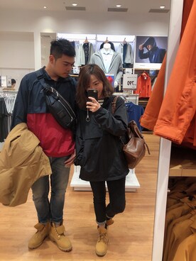 「UNIQLO（ユニクロ）のアイテム（スタジャン）」を使った、cianさん（レディース・163cm）の冬コーディネート