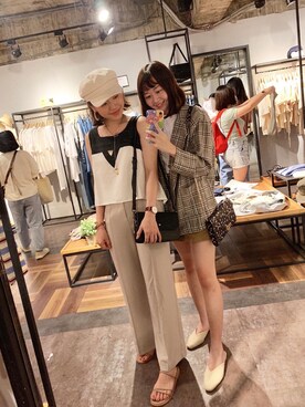 「アイテム（テーラードジャケット、シルバー系）」を使った、cianさん（レディース・163cm）の夏コーディネート