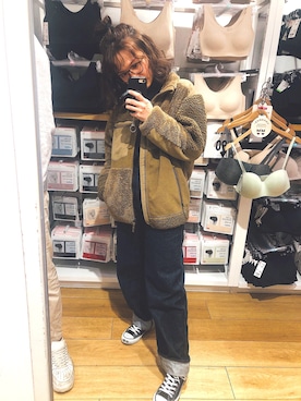 「Engineered Garments（エンジニアードガーメンツ）のアイテム（ジャケット/アウター）」を使った、cianさん（レディース・163cm）の冬コーディネート