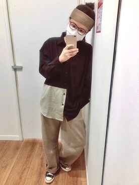 「plain-me（プレインミー）のアイテム（トップス）」を使った、cianさん（レディース・163cm）の秋コーディネート