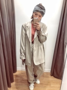 「plain-me（プレインミー）のアイテム（フォーマルスーツ/小物）」を使った、cianさん（レディース・163cm）の秋コーディネート