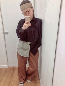 「plain-me（プレインミー）のアイテム（トップス）」を使った、cianさん（レディース・163cm）の冬コーディネート