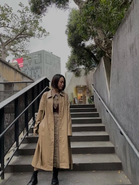 「Dr. Martens（ドクターマーチン）のDr.ﾏｰﾁﾝ　1460　8ホール（ブーツ）」を使った、cianさん（レディース・163cm）の春コーディネート