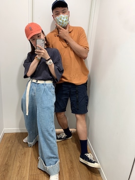 「WEAR」｜「アイテム（帽子）」を使った、cianさん（レディース・163cm）の夏コーディネート