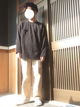 「JUNRED（ジュンレッド）のアイテム（ハンチング/ベレー帽）」を使った、てつさん（メンズ・164cm）の秋コーディネート