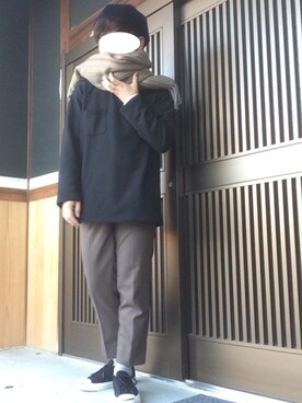 「JUNRED（ジュンレッド）のアイテム（ハンチング/ベレー帽）」を使った、てつさん（メンズ・164cm）の秋コーディネート