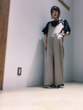 「SEVENDAYS=SUNDAY（セブンデイズサンデイ）のアイテム（オールインワン・サロペット）」を使った、めのさん（レディース・151cm）の夏コーディネート