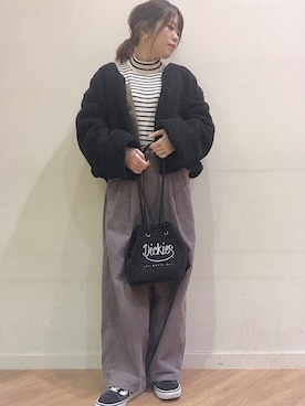 「Green　Parks（グリーンパークス）のアイテム（ブルゾン）」を使った、めのさん（レディース・151cm）の冬コーディネート