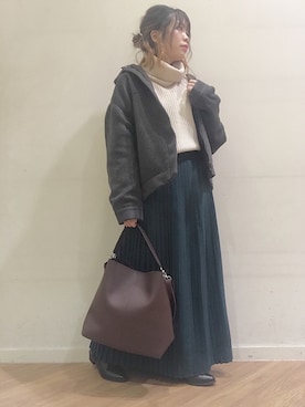 「Green　Parks（グリーンパークス）のアイテム（ブルゾン）」を使った、めのさん（レディース・151cm）の冬コーディネート