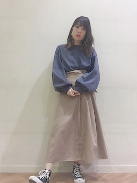 「アシンメトリー」｜「アイテム（その他）」を使った、めのさん（レディース・151cm）の春コーディネート