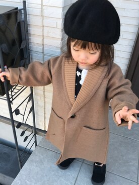 「COMMECAISM  （コムサ イズム）のアイテム（ジャケット/アウター）」を使った、Mikuさん（キッズ・90cm）の冬コーディネート