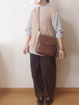 「fredy repit（フレディレピ）のアイテム（バッグ）」を使った、𝕂𝕒𝕋（きゃっと）さん（レディース・150cm）の秋コーディネート