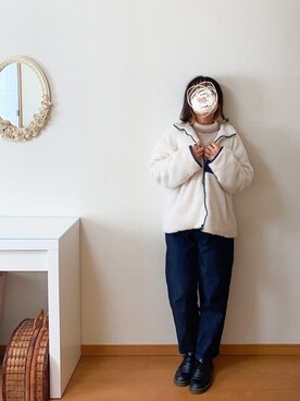 「SUGAR BISKET（シュガービスケット）のアイテム（ブルゾン）」を使った、𝕂𝕒𝕋（きゃっと）さん（レディース・150cm）の秋コーディネート